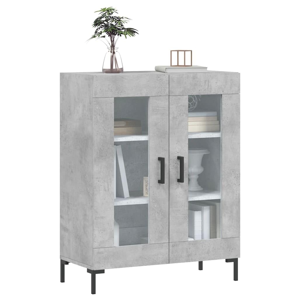 Credenza grigio cemento, 69,5 x 34 x 90 cm, comò