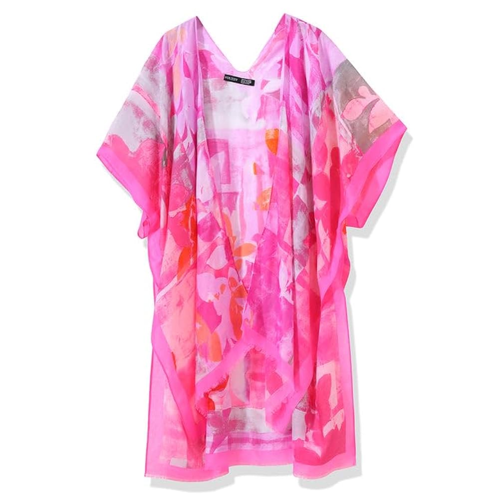 【AAKE】SUMMER COVER WRAP PT Tropical Surplice Flutter Sleeve Loose Leg Romper