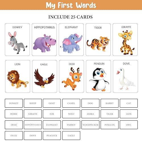Image of THE BOOK TREE My First 100 Words Educational Flash Cards | Early Learning Illustrated Cards for Kids Language Skills| Ideal for Teaching First Words | Fun & Educational Gift for Ages 2+