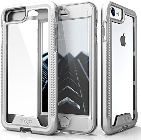 ZIZO ION Series for iPhone SE (2020) / iPhone 8 / iPhone 7 Case - Silver & Clear