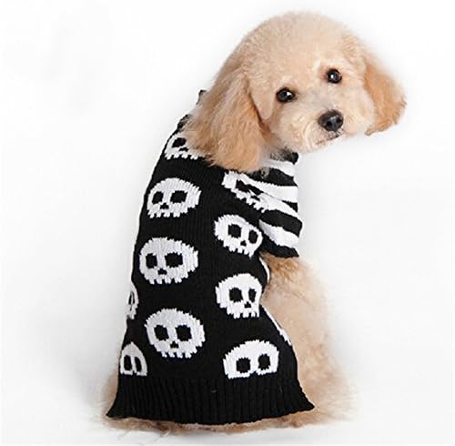 NACOCO Pet Sweaters Skeleton Sweater The Cat Dog Clothes Pet Clothing Little Puppy Dog Sweaters (Medium)