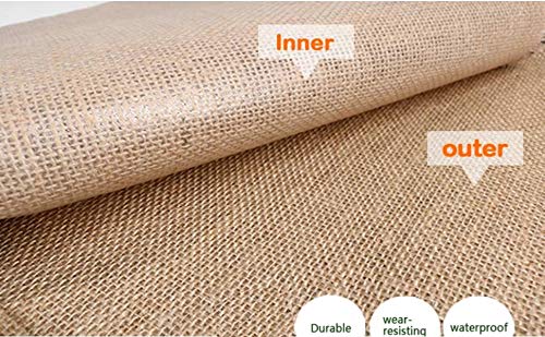 Image of DOUBLE R BAGS Big Heavy Duty Eco Reusable Jute Cloth Shopping Bag with 6 Pockets & Reinforced Handles | Grocery, Milk, Fruits & Vegetable Carry Organizer Tote | Navy, 45x17x35 cm, 1 Compartment