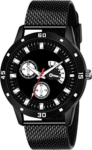 MIVAAN Mens Analog Black Dial and Black Silicone Strap Wrist Watch for Boys Men Party Gifts (Black502) (B097YPXHD3) Amazon Price History, Amazon Price Tracker