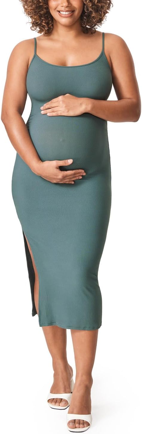 MOMANDA Women s Maternity Dress Ribbed Spaghetti Nigeria Ubuy