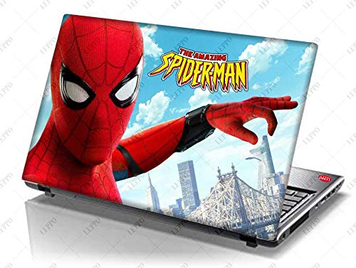 LEPPO Superhero Spider-Man- Peter Parker Collection Laptop Skin Cover Sticker for Dell, HP, Lenovo, ASUS, Acer, Sony, Toshiba & All Models (Upto 15.6 inch) V-1265
