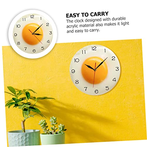 Horloge moderne œuf poché acrylique Ipetboom objet design
