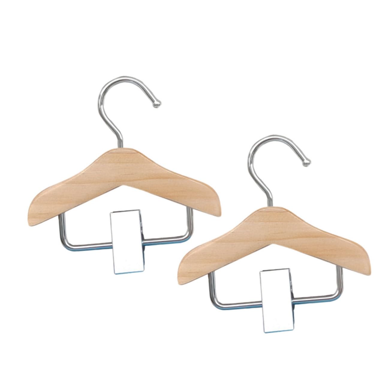 VILLFUL Small Pet Clothes Hangers 2pcs Mini Hangers Dog Coat Racks Lightweight Non-Slip Pet Clothing Rack