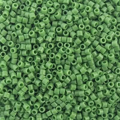 Miyuki Delica 10/0 Green Pea Opaque DB0724-50Grams of Japanese Glass Beads