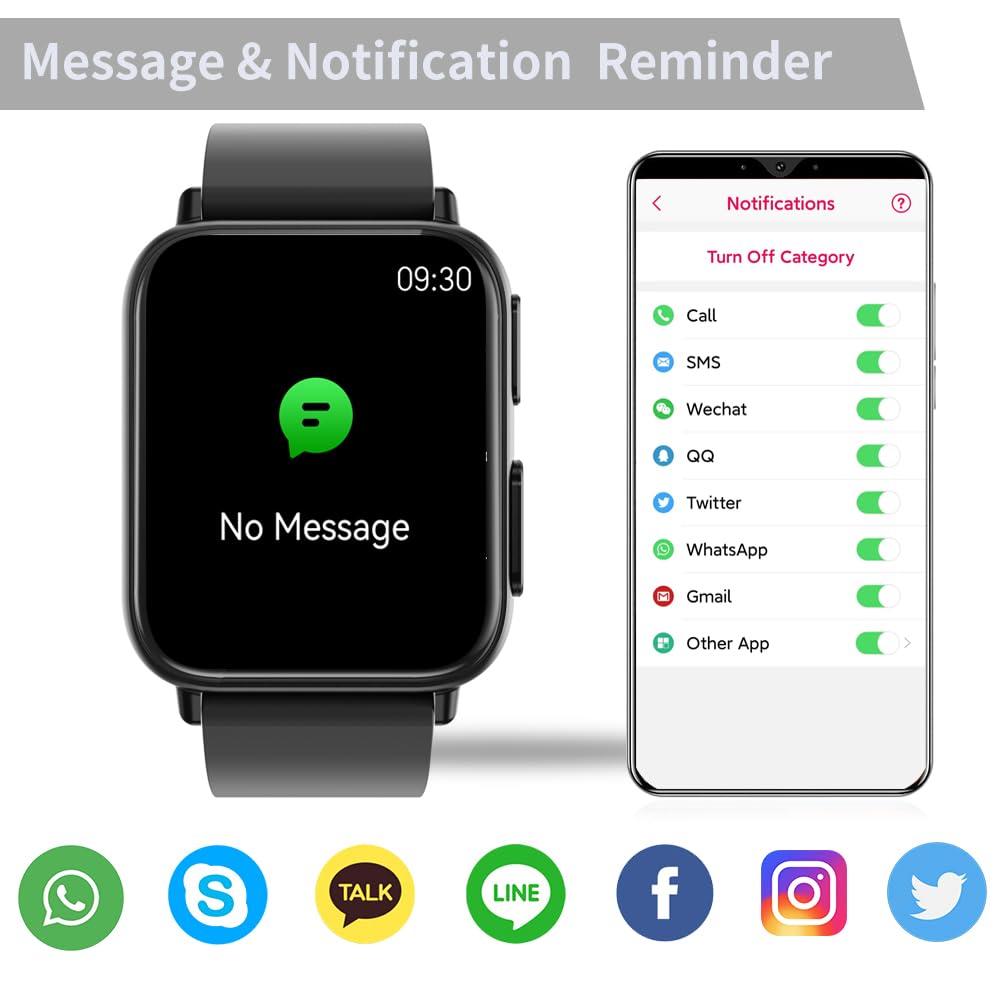 Montre Connectée Ecg + Ppg Pour Les Hommes, Écran Tactile Hd Amoled