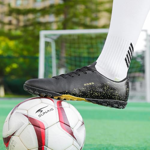 Image of Mens Soccer Cleats Womens Indoor Soccer Shoes Wide Baseball Turf Shoes Adult Youth Rugby Shoes Big Boys Small Spikes AG TF Football Boots