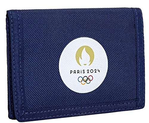 Photo de PARIS 2024 Portefeuille JO Collection Officielle Jeux Olympiques Bleu