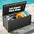 WTFGO Outdoor Storage Box, 150 Gallon Resin Deck Boxes Outdoor Waterproof For Patio Furniture, Garden Tools, Pool Supplies, Lockable And UV Resistant (Striped Black)