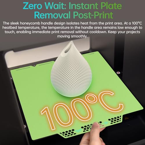 Image of BIQU CryoGrip Pro Glacier Green Compatible with Snapmaker U1 3D Printer 276x304.5mm Panda Build Plate Double Sided Upgrade Plate Removable Surface Platform