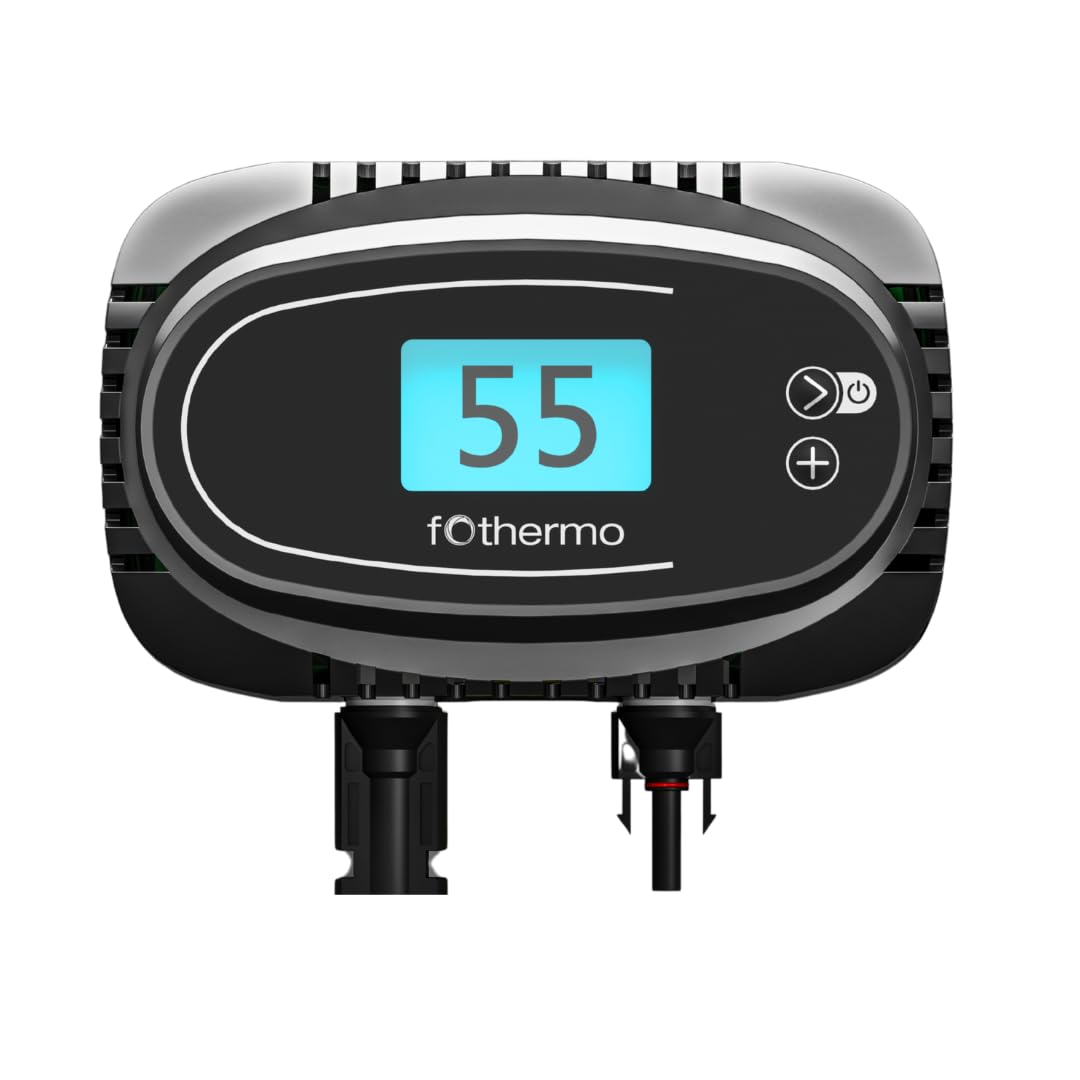 Fothermo® - 1.000 Watt Solarheizstab | 0–1.000 W stufenlos geregelter Photovoltaikheizstab inkl. Überschussnutzung | 6/4" Gewinde | Gleichstrom Heizstab