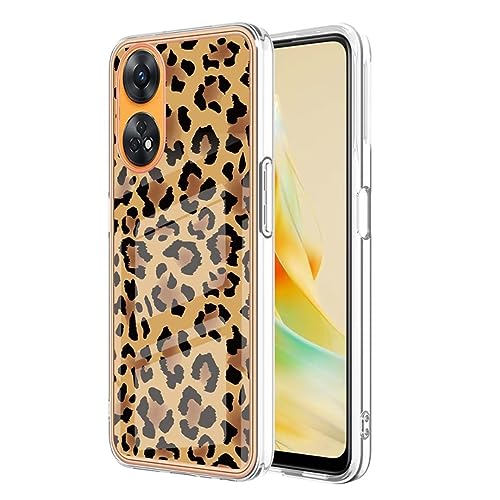 COMAKU Custodia per Oppo Reno 8T 4G (Reno8T) Cover, con Motivo a Rilievo Design, Ultra Slim Morbido TPU + PC Silicone Antiurto Antigraffio Case - Leopardo