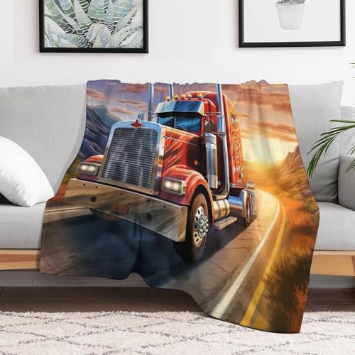 Couverture camion flannel contre le froid hivernal sur votre sofa de salon