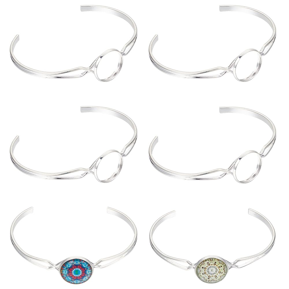 Pulsera en blanco SUNNYCLUE de 16mm con base ajustable para diseñar brazaletes personalizados
