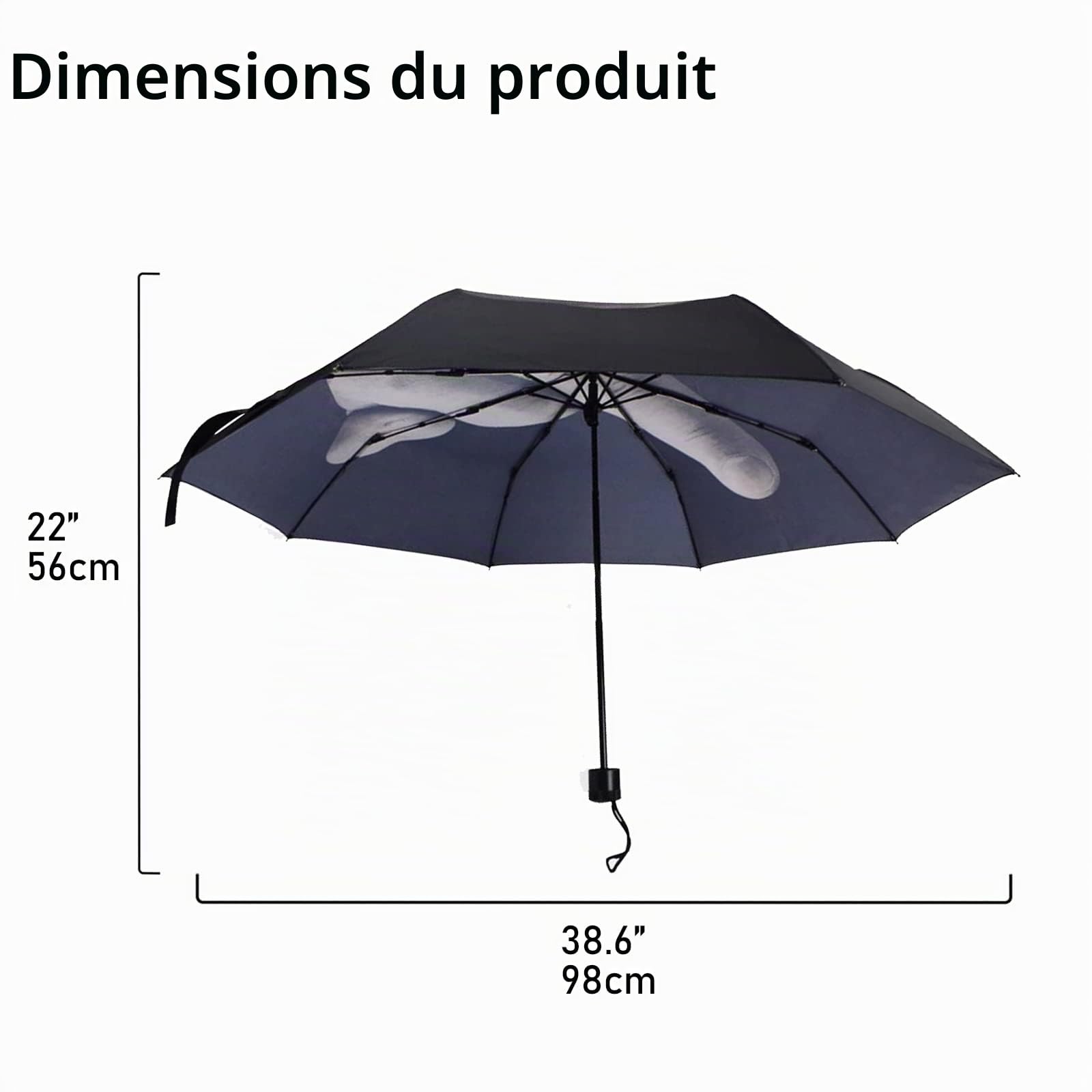 TinaWood Parapluie pliable amusant avec doigt d'honneur Cadeau créatif pour homme/femme