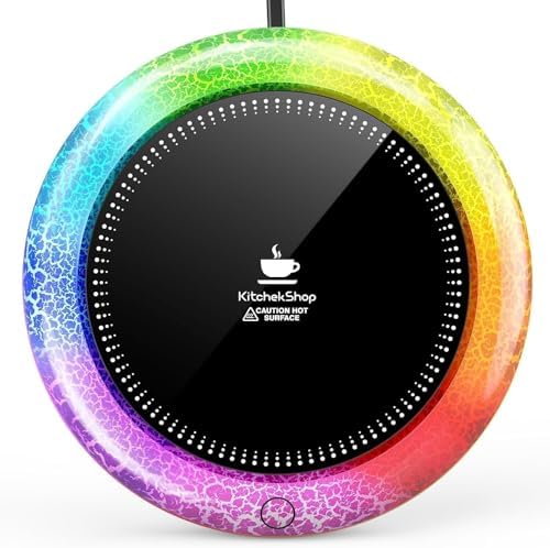 Coffee Mug Warmer with 7 LED Color Lights – Fast Heating & High T...