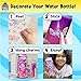 PURPLE LADYBUG Decorate Your Own Water Bottle Kit for Girls - Easter Gifts for Kids Gifts for Ages 5 6 7 8 9 10 Year Old Girl Birthday, Unicorn Toys Crafts Kids Ages 6-12