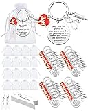 Sureio 72 Pcs Nurse Gift Include 24 Nurse Keychain with 24 Tassel Organza Bag and 24 Tag Thank You Gifts for Party(Silver,Chic Style)