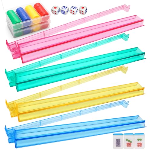 Accesorios Mahjong 4 piezas con racks y fichas