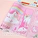 PERFECTSIGHT Cute Unicorn Desk Pad Kawaii Dream Desk Mat, Large Gaming Mouse Pad, Funny Deskmat Mousepad, Laptop Keyboard Pad Office Home Decor for Women Girls, Light Pink