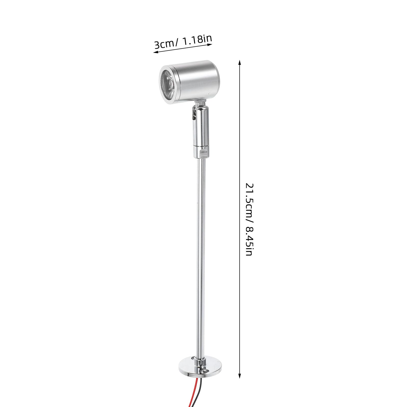 Ciieeo Petit Projecteur LED Argenté pour Armoire et Vitrine, Portable en Aluminium et Fer, Protection des Yeux, pour Exposition Intérieure