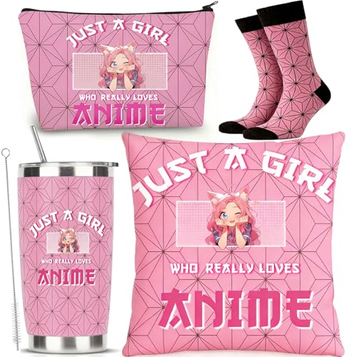 Anime Devil Merchandise Gift Set This anime enthusiast gift collection includes a stainless steel mug pillowcase makeup bag and socksthe perfect choice for birthdays Christmas or parties.