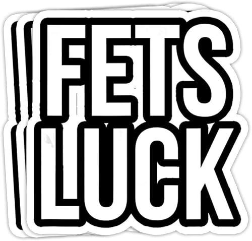 Fet's Luck - Decoraciones de regalo – Calcomanías de vinilo de 4 x 3 pulgadas, calcomanía para laptop, calcomanía para botella de agua (juego de 3)