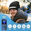 MUSIC Beanie with Light and Bluetooth Headphones, Rechargeable Headlamp Beanie Hat, Gifts for Men & Women #1