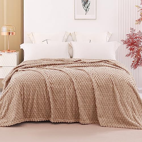 Exclusivo Mezcla Fleece Double Size Blanket for Bed Extra Large Fuzzy Camel Bed Blankets