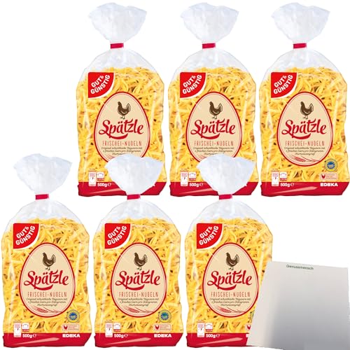 Gut&Günstig Eierspätzle 6er Pack (6x500g Packung) + usy Block