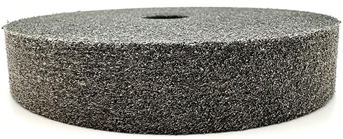 Image of Nylon Fiber Deburring Wheel 6 inch x 1 inch x 1 inch 9P Hardness 180 Grit Silicon Carbide Brushed Polishing Buffing Unitized Wheel for Bench Grinder, Buffing Machine, with Adapter for 1 /2 5 /8 3 /4 Arbor