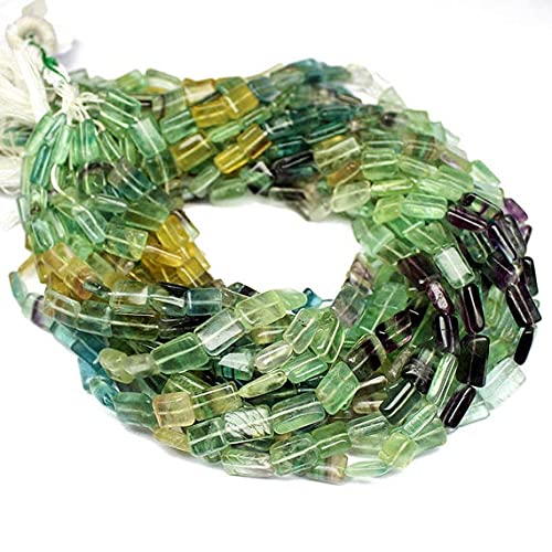 Fluorite naturelle perles rectangles lisses pour fil de bijoux craft 14"