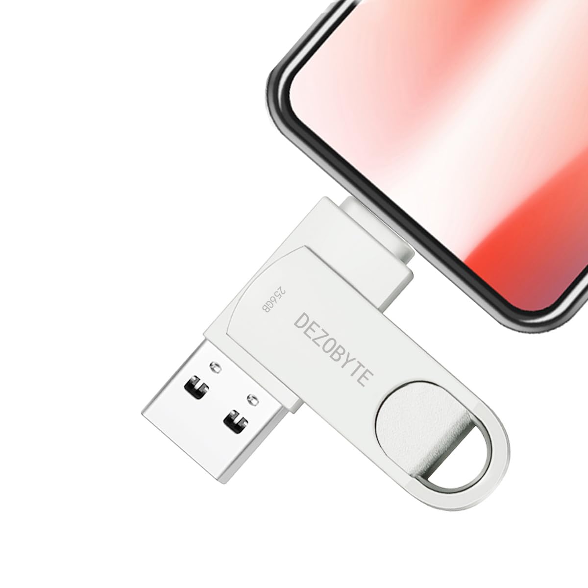 chiavetta usb 256 gb alta velocita per iphone android pc ms argento