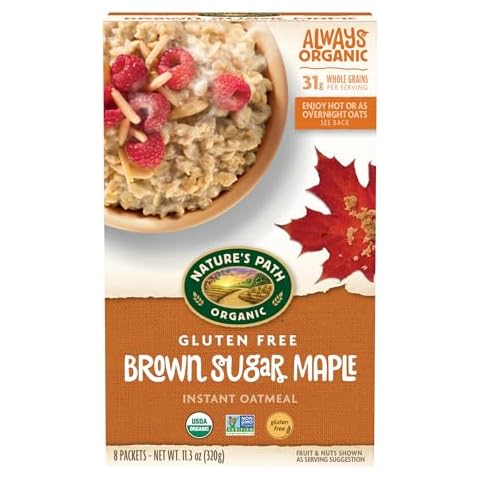 Nature's Path Organic Brown Sugar Maple Oatmeal, 11.3 oz (Pack of 6), Gluten Free, Non-GMO Cover