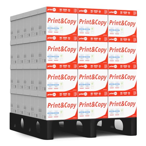 print24 Druckerpapier Kopierpapier 150000 Blatt 60 x 2500 A4 80g Premium Hochweiß CIE 160 Testsieger PEFC Umweltzertifikat print24 Druckerpapier Kopierpapier 150000 Blatt 60 x 2500 A4 80g Premium Hochweiß CIE 160 Testsieger PEFC Umweltzertifikat