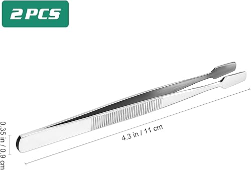 Miniatura 6 de ARTIBETTER Pinzas para sellos de acero inoxidable, herramientas de coleccionista, perfectas para coleccionar álbumes de sellos, 2 unidades
