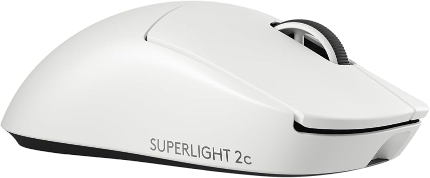 Pro X Superlight 2c Wireless Gaming Mouse 51g Compact Mini Size, Symmetrical Shape,lt;8 kHz Polling, 44K DPI, PowerPlay Wireless Charging Supported, USB-C, 5 Programmable Buttons, For PC/Mac - White