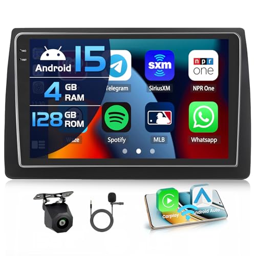 Inefala 4+128G Android 15 Autoradio pour Fiat Stilo 2002-2010, 9'' in-Cell Bildschirm avec sans Fil Carplay et Android Auto Lien Miroir Radio FM/RDS GPS WiFi Bluetooth...