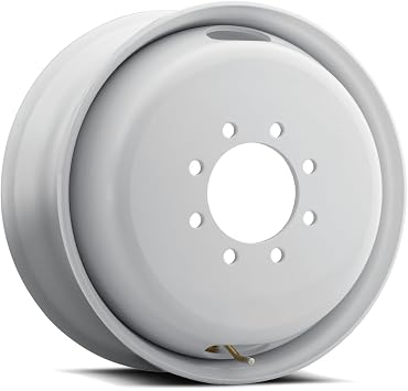 ALLIED WHEEL COMPONENTS - 17.5X6.75 8X6.5 Dual 4.77 HUB +5.5 White