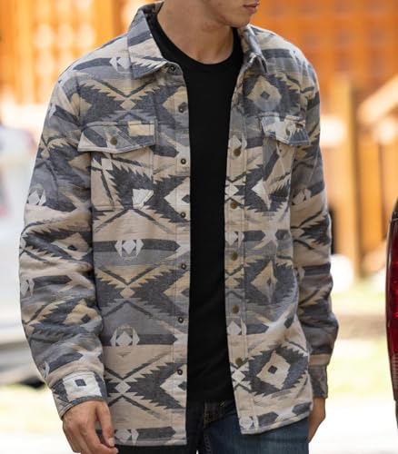 Image of Legendary Whitetails Mens Thermal Lined Shirt Jacket Plaid Flannel Polyfill Insulated Shacket