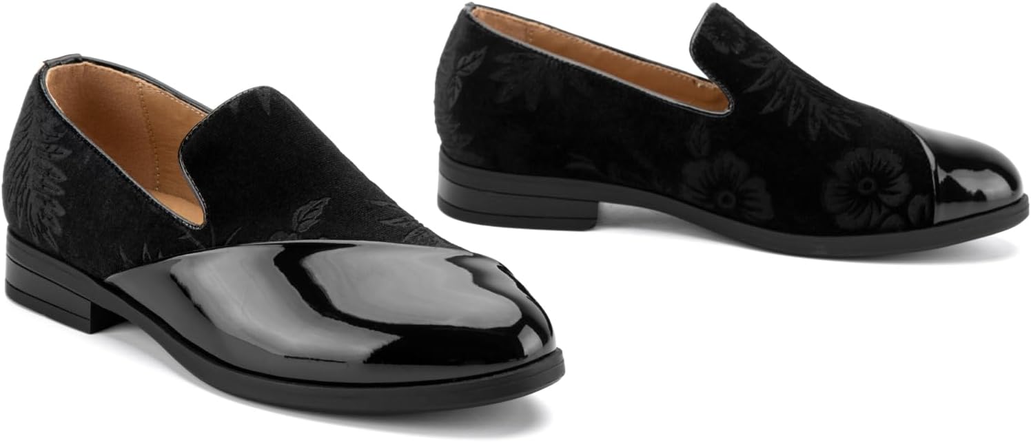 JITAI Velvet Boy's Formal Dress Shoes Slip-On Loafers Tuxedo Shoes - Image 6