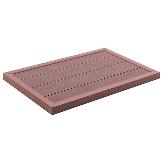 vidaXL Panel Suelo para Ducha Solar Tablero Felpudo Porche Piscina Jardín Patio Exterior Baño Balcón Decoración Comedor Pasillo WPC Marrón