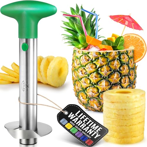 Image of Zulay Kitchen Stainless Steel Pineapple Corer, Slicer & Eye Peeler