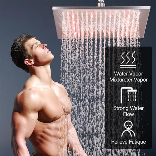 Pommeau de douche carré 30,5 cm NeierThodore nickel brossé - 6