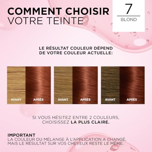 Coloration 7 Blond Enrichie En Acide Hyaluronique Couvre 100% Cheveux Blancs Excellence Crème 'oreal Paris La Boîte - vue 7