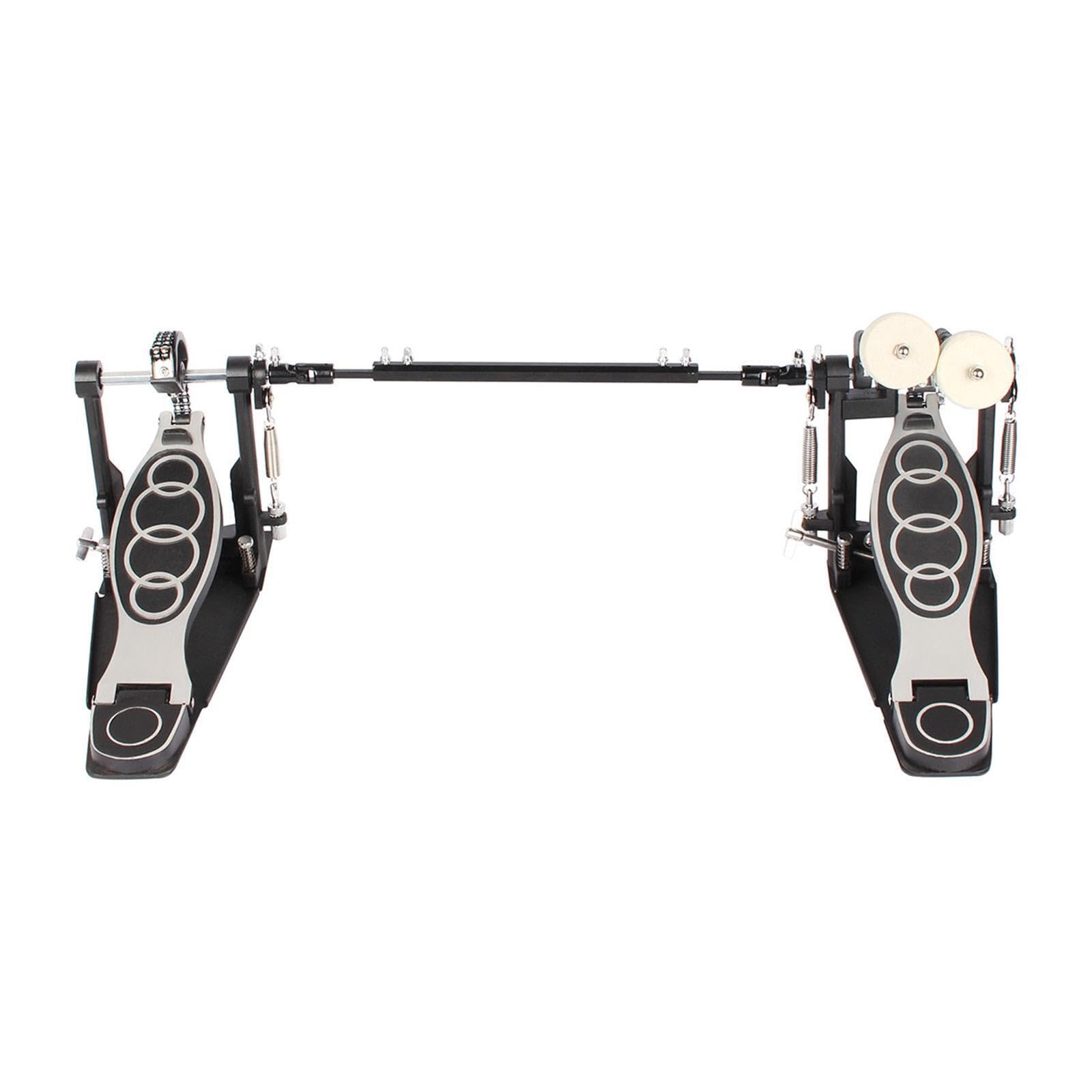Pedal de bombo doble, eléctrico, de doble cadena, antideslizante, con funciones ajustables, ideal para bateristas. Instrumento de percusión.