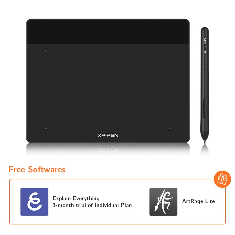XP-PEN Deco Fun S Tableta Gráfica de Dibujo Digital 6x4 Pulgadas para OSU! Dibujar y Editar Fotos, Tableta Digitalizadora con Lápiz P01 sin Batería, Compatible con Mac, Windows, Android y Chromebook